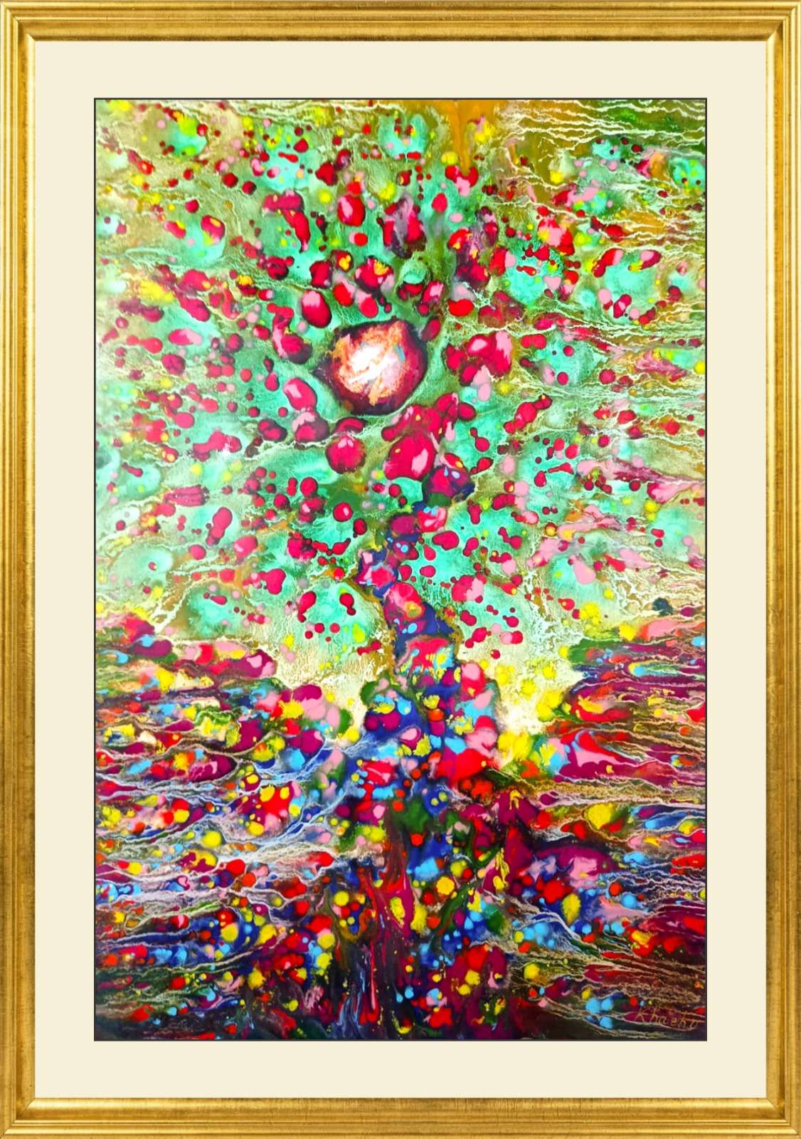 The artist works in different abstract styles — from bright expressive compositions to soft decorative paintings.
This allows the artwork to match villas, hotels, and luxury interiors in different design styles.