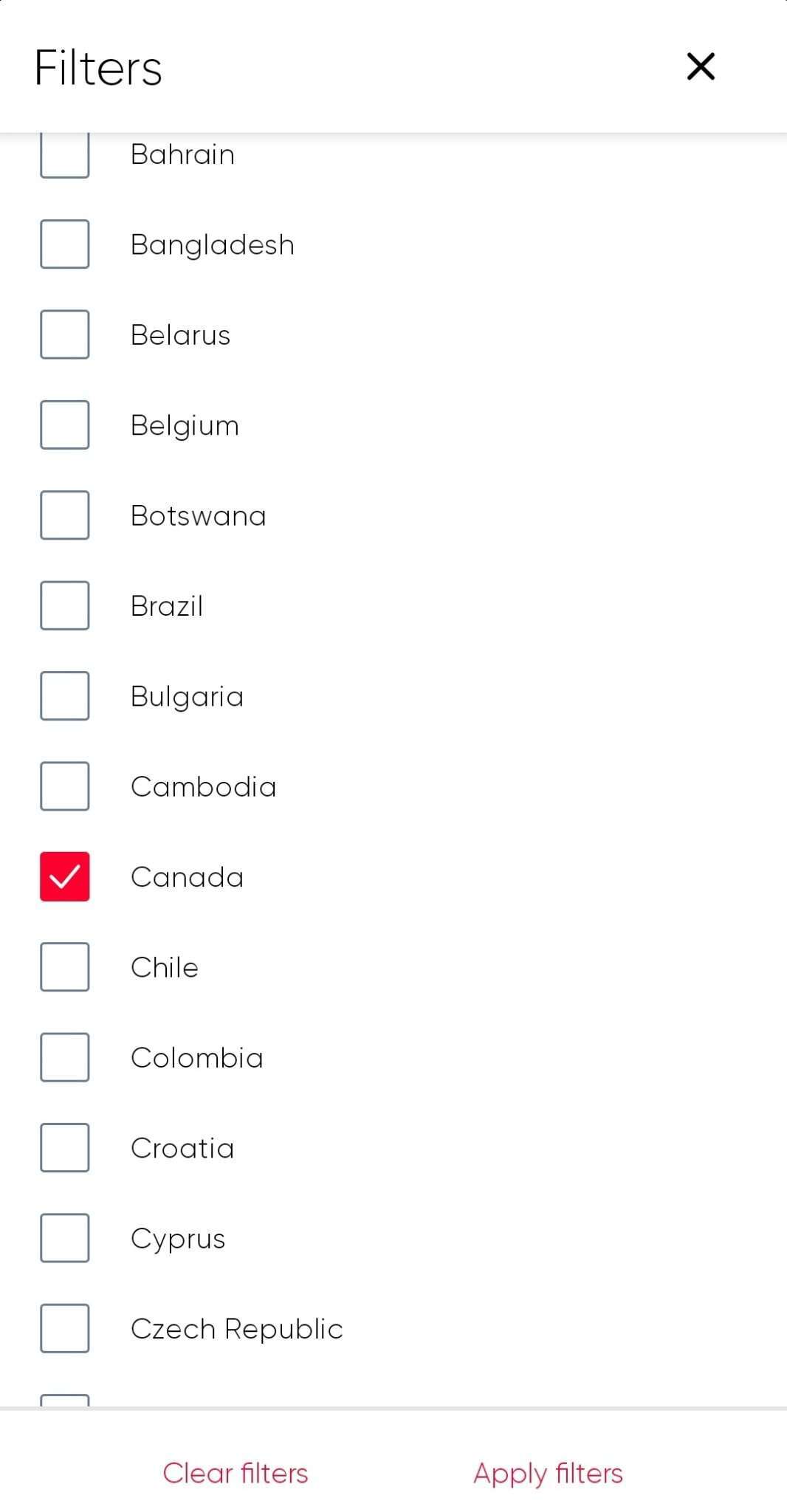Gulfood app country filter — exhibitor lists available for 100+ countries